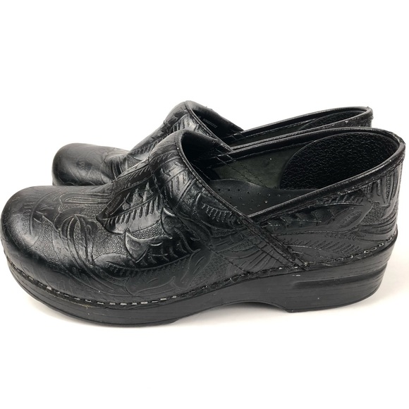 DANSKO Professional Mules Clogs Shoes Black Tooled - Picture 8 of 8